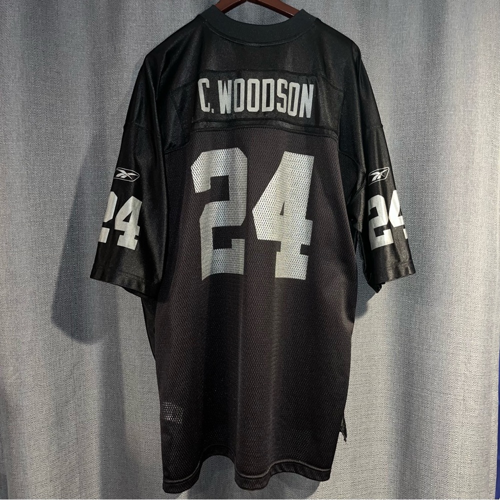 Charles Woodson #24 HOF Jersey | Oakland Raiders (Las Vegas Raiders) | Size: 2XL